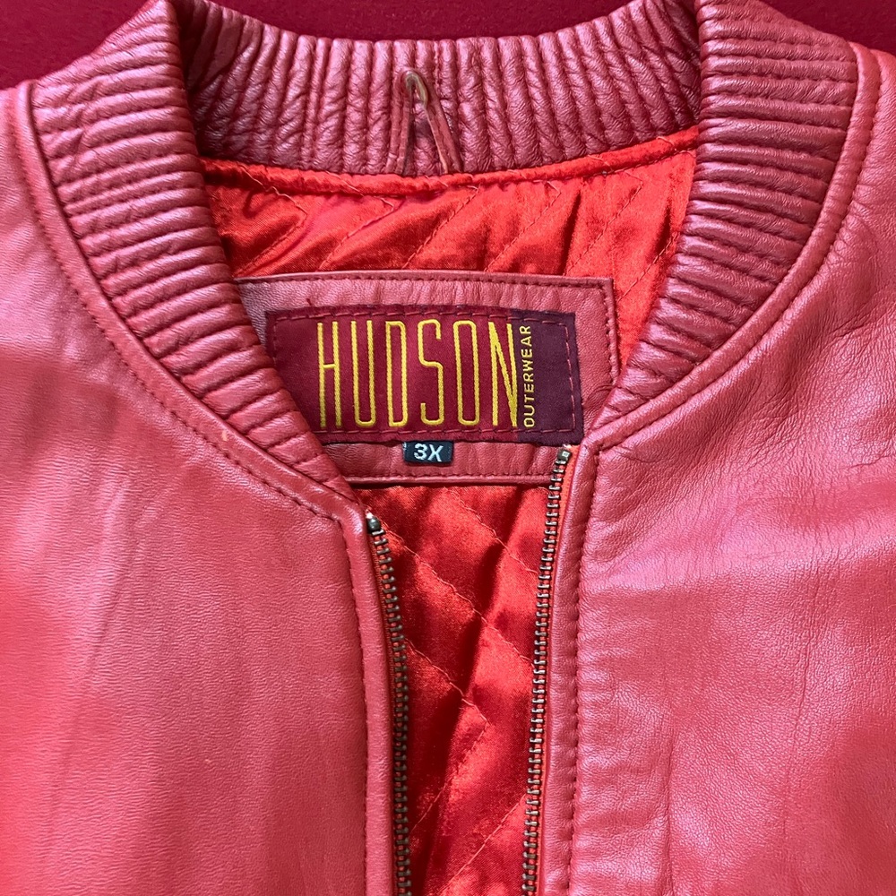 Red Hudson leather jacket